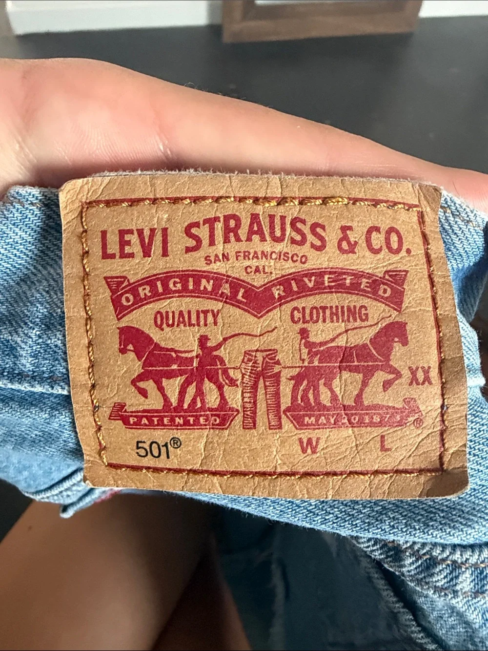 Levi's Light Blue Ripped High-Rise Denim Shorts